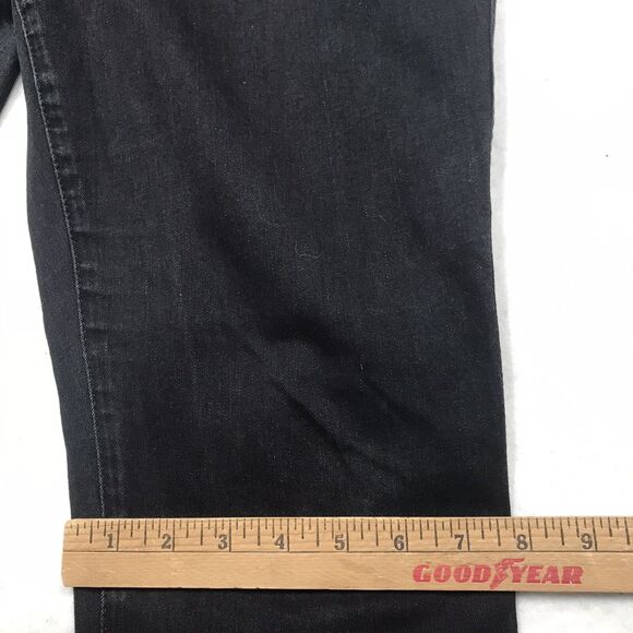 KUHL Black Jeans Women 14 Reg (33x30) Taper Stretch Denim Dark Academia Goth - Picture 12 of 16